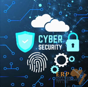 Cybersecurity Icons And Technology Background