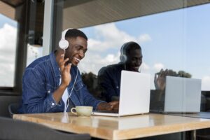 Businessman Working Laptop