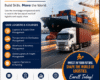 Promotional poster for logistics courses.