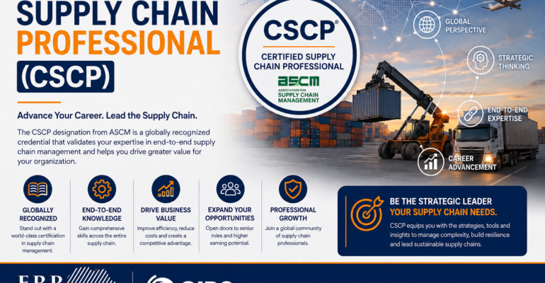 Supply chain professional certification advertisement